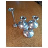 (4) Sterling Candle Holders (4) Sterling Candle Holders