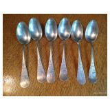 (6) Sterling Spoons from 1889 (6) Sterling Spoons from 1889