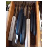 Drawer of Knives & Misc Kitchen Utensils