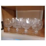 Cupboard of Glassware: Crystal, Bar Supplies, Etc