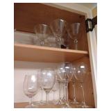 Cupboard of Glassware: Crystal, Bar Supplies, Etc