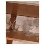 Cupboard of Glassware: Crystal, Bar Supplies, Etc