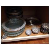 Cupboard of Jello & Cake Molds, Pie Pans, Bundt Pans, Pots & Pans