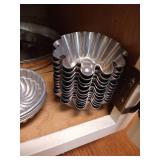 Cupboard of Jello & Cake Molds, Pie Pans, Bundt Pans, Pots & Pans