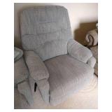 (2) Grey Swivel Rocker Recliners