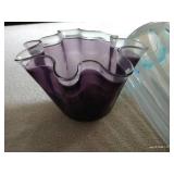 (2) Blown Glass Vases