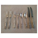 (2) 4-Piece Settings of Wallace Sir Christopher Sterling Flatware (2) 4-Piece Settings of Wallace Sir Christopher Sterling Flatware
