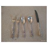 (1) 5-Piece Setting of Wallace Sir Christopher Sterling Flatware (1) 5-Piece Setting of Wallace Sir Christopher Sterling Flatware