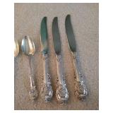 (3) 4-Piece Settings of Wallace Sir Christopher Sterling Flatware (3) 4-Piece Settings of Wallace Sir Christopher Sterling Flatware