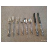 (2) 4-Piece Settings of Wallace Sir Christopher Sterling Flatware (2) 4-Piece Settings of Wallace Sir Christopher Sterling Flatware