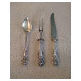 Wallace Sir Christopher Sterling Carving Fork, Spoon & Knife Wallace Sir Christopher Sterling Carving Fork, Spoon & Knife