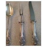 Wallace Sir Christopher Sterling Carving Fork, Spoon & Knife Wallace Sir Christopher Sterling Carving Fork, Spoon & Knife