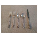 (1) 5-Piece Setting of Wallace Sir Christopher Sterling Flatware (1) 5-Piece Setting of Wallace Sir Christopher Sterling Flatware