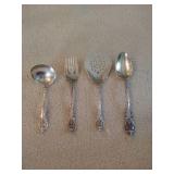 (4) Large Utensils of Wallace Sir Christopher Sterling Flatware (4) Large Utensils of Wallace Sir Christopher Sterling Flatware