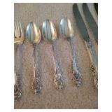 (3) 4-Piece Settings of Wallace Sir Christopher Sterling Flatware (3) 4-Piece Settings of Wallace Sir Christopher Sterling Flatware