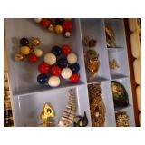 Two Trays of Costume Jewelry Two Trays of Costume Jewelry