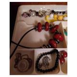 Two Trays of Costume Jewelry Two Trays of Costume Jewelry
