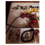 Two Trays of Costume Jewelry Two Trays of Costume Jewelry
