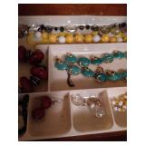 Two Trays of Costume Jewelry Two Trays of Costume Jewelry