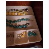 Two Trays of Costume Jewelry Two Trays of Costume Jewelry