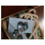 Pearls & Costume Jewelry w/ Boxes Pearls & Costume Jewelry w/ Boxes