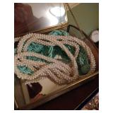 Pearls & Costume Jewelry w/ Boxes Pearls & Costume Jewelry w/ Boxes