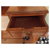 Antique Wood Dresser w/Mirror & Marble Slab Top Antique Wood Dresser w/Mirror & Marble Slab Top