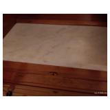 Antique Wood Dresser w/Mirror & Marble Slab Top Antique Wood Dresser w/Mirror & Marble Slab Top