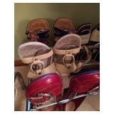 Two Shoe Racks w/ Shoes, Mostly Sz 7-7.5 Two Shoe Racks w/ Shoes, Mostly Sz 7-7.5