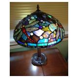Tiffany Style Stained Leaded Glass Dragonfly Lamp Tiffany Style Stained Leaded Glass Dragonfly Lamp