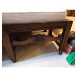 Vintage Wood Bench w/ Cushion Vintage Wood Bench w/ Cushion