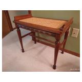 Antique Bench With Caned Seat Antique Bench With Caned Seat