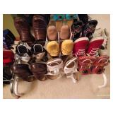 Three Shoe Racks w/ Shoes, Mostly Sz 7-7.5 Three Shoe Racks w/ Shoes, Mostly Sz 7-7.5