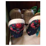 Three Shoe Racks w/ Shoes, Mostly Sz 7-7.5 Three Shoe Racks w/ Shoes, Mostly Sz 7-7.5