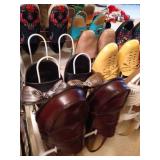 Three Shoe Racks w/ Shoes, Mostly Sz 7-7.5 Three Shoe Racks w/ Shoes, Mostly Sz 7-7.5
