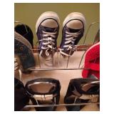 Three Shoe Racks w/ Shoes, Mostly Sz 7-7.5 Three Shoe Racks w/ Shoes, Mostly Sz 7-7.5