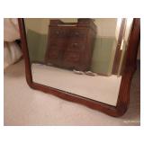Heavy Antique Wood Framed Mirror Heavy Antique Wood Framed Mirror
