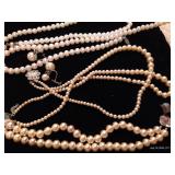 Vintage Pearl (?) Jewelry, One w/ Sterling Clasp Vintage Pearl (?) Jewelry, One w/ Sterling Clasp