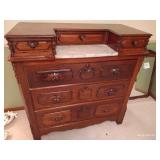Antique Wood Dresser w/ Marble Top Antique Wood Dresser w/ Marble Top