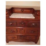 Antique Wood Dresser w/ Marble Top Antique Wood Dresser w/ Marble Top