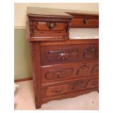 Antique Wood Dresser w/ Marble Top Antique Wood Dresser w/ Marble Top