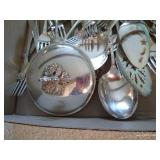 Box of Silver Plate Flatware & Misc. Pieces Box of Silver Plate Flatware & Misc. Pieces