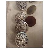 (3) Cards w/ Vintage Unmarked Buttons (3) Cards w/ Vintage Unmarked Buttons