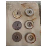 (3) Cards w/ Vintage Unmarked Buttons (3) Cards w/ Vintage Unmarked Buttons