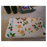 Hand Carved/Painted Wooden Bowl w/ Outdoor Cushions, Picnic Cups & Napkin Holder Hand Carved/Painted Wooden Bowl w/ Outdoor Cushions, Picnic Cups & Napkin Holder
