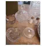 Fun Mix of Crystal, Glass, Silver Plate Decanters, Candy Dishes, Bowls & More Fun Mix of Crystal, Glass, Silver Plate Decanters, Candy Dishes, Bowls & More
