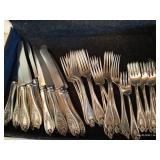 Silver Plate Flatware Set: Rogers Bros 1847 Silver Plate Flatware Set: Rogers Bros 1847