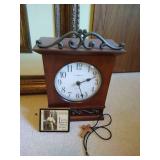 Decor Lot w/ Large Picture & Howard Miller Clock Decor Lot w/ Large Picture & Howard Miller Clock