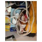 Box of Misc. Household Things- Laces, Batteries, Clothes Shaver, Etc. Box of Misc. Household Things- Laces, Batteries, Clothes Shaver, Etc.