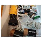 Box of Misc. Household Things- Laces, Batteries, Clothes Shaver, Etc. Box of Misc. Household Things- Laces, Batteries, Clothes Shaver, Etc.